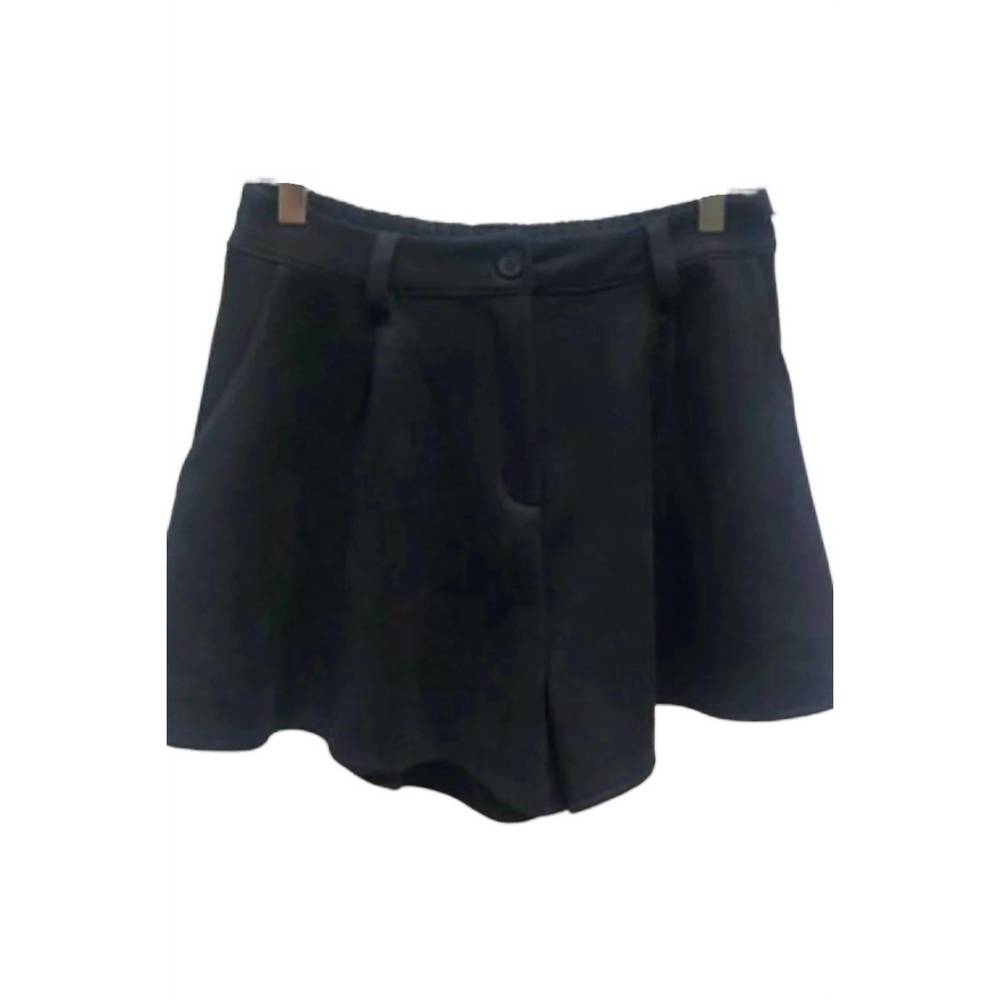NEW VENTI6 lizzette suede flared shorts in black